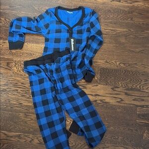 Blue and Black Buffalo Check Pajama Set